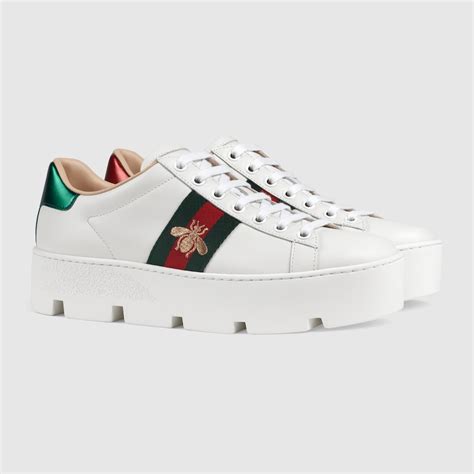 gucci ace bee w|gucci ace bee platform sneakers.